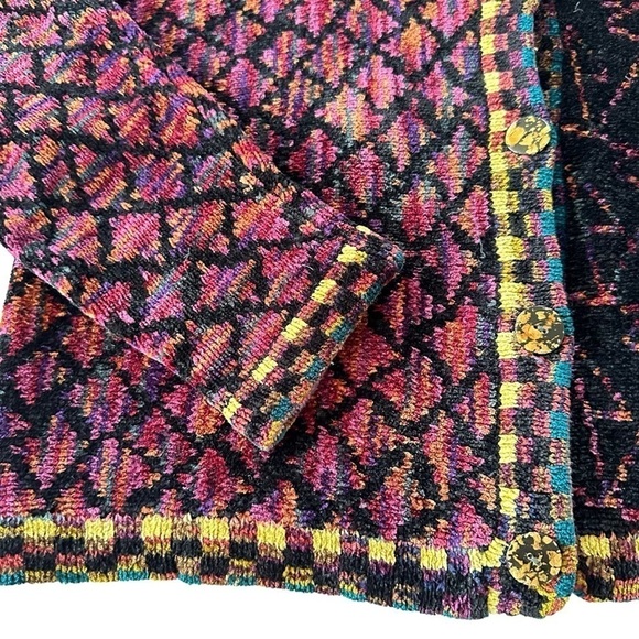 VINTAGE ROBIN ORIGINAL ROBIN BERGMAN HANDLOOM CHENILLE CARDIGAN M/L - Picture 6 of 15